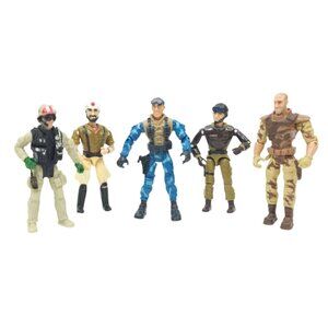 True Heroes The Corps Lanard Military Action Figure Toy 3.5" - 4" Mixed Lot of 5